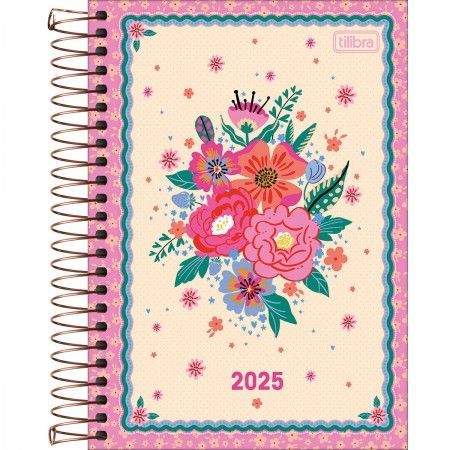 Agenda 2024 Capa Dura Cores Spot Glitter Rosa E Pink