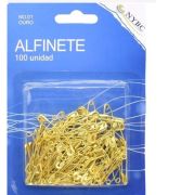 Alfinete de Segurança n.01 Dourado com 100 unidades