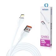 Cabo Carregador USB para Ligthning 2.4A 1,00 metro Branco Exbom