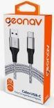 Cabo Carregador USB x Tipo C Nylon Trançado 1,50 metros UCC06 Geonav