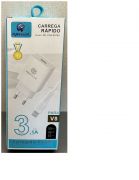 Cabo Carregador USB x Micro USB "V8" com plug Tomada 1,00 metro 3.1A RE-CAR-8078A Branco Renux