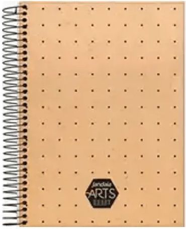 Caderno Sketchbook Universitário Capa Dura 80 folhas 90g Kraft Arts Jandaia