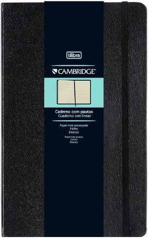 Caderno de Anotações Capa Dura Costurado 80 folhas com pauta Fitto G Cambridge Tilibra