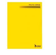 Caderno de Caligrafia Capa Dura Pauta Verde 1/4 Brochura 48 folhas Amarelo