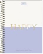 Caderno Espiral Capa Dura Colegial 160 Folhas Happy Tilibra