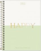 Caderno Espiral Capa Dura Colegial 160 Folhas Happy Tilibra