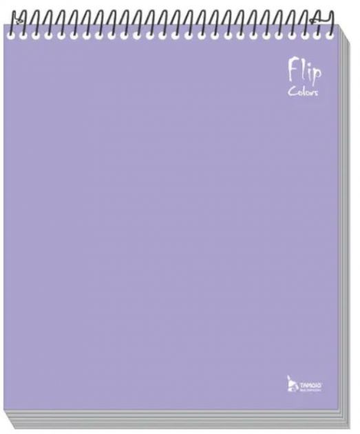 Caderno Espiral Capa Dura Flip 80 Folhas Tamoio Lilás