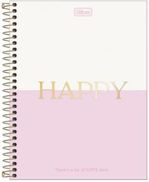 Caderno Espiral Colegial Capa Dura 80 Folhas Happy Tilibra