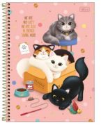 Caderno Universitário Espiral Capa Dura 80 Folhas Purrfect Cats Tilibra *Capas Sortidas* *Unidade*