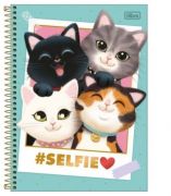 Caderno Universitário Espiral Capa Dura 80 Folhas Purrfect Cats Tilibra *Capas Sortidas* *Unidade*