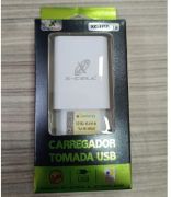 Carregador de Tomada com 1 porta USB 2.4A XC-USB-10 Branco X-CELL