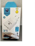 Carregador de Tomada com 2 portas USB 3.1A RE-CAR-8025D Branco Renux