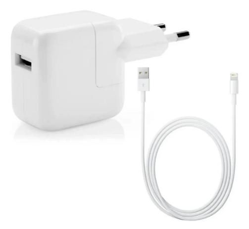 Cabo Carregador USB x Lightning com Tomada 1,00m Branco