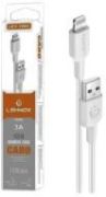 Cabo Carregador USB para Ligthning 3.0A 1,00 metro LEY-1986 Branco Lehmox *Unidade*