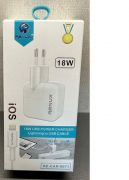 Cabo Carregador USB para Lightning com Tomada 3.0A 1,00m 18W RE-CAR-8071 Branco Renux