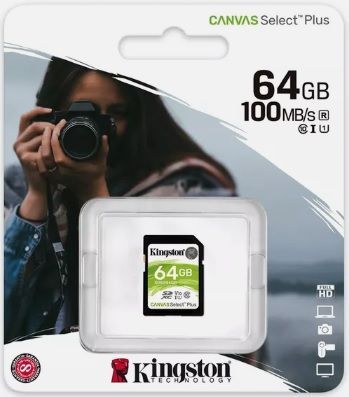 Cartão de Memória SD Class 10 64gb SDS2/64GB Canvas Select Plus Kingston