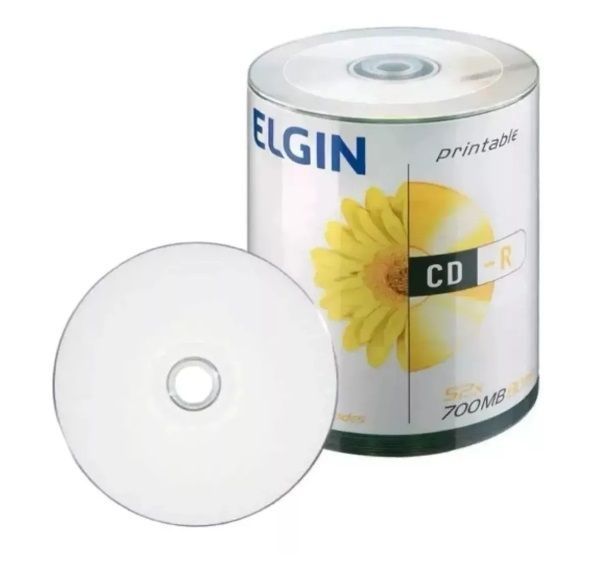 DVD-R Elgin 700MB 80min sem embalagem Face Branca *Unidade*