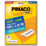 Etiqueta Pimaco Inkjet + Laser 30 Etiquetas/folha Carta com 25 folhas