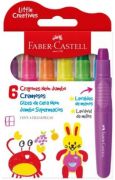 Giz de Cera Faber-Castell com 06 unidades Jumbo Neon Supermacio Little Creatives