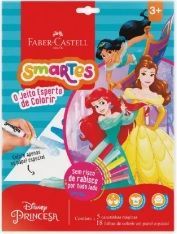 Kit de Colorir Faber-Castell Princesas Smartes 5 canetinhas + 18 folhas para colorir