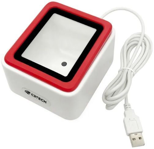 Leitor Código de Barras com Fio e sem Suporte USB LB-D100WH 1D/2D C3Tech