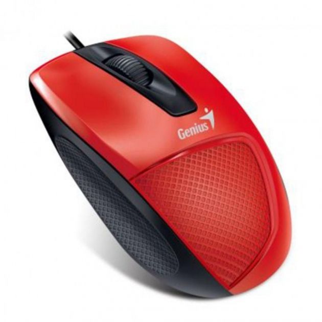 Mouse Genius dx-150x com Fio USB Ergonômico Vermelho