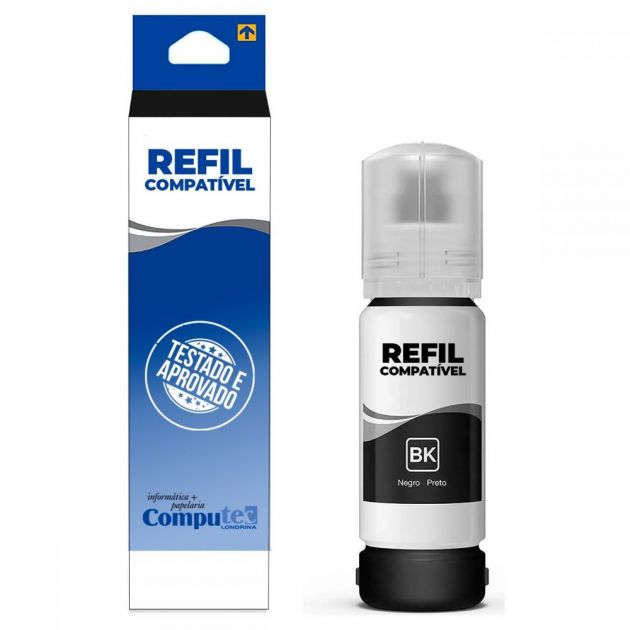 Refil para Ecotank Compatível com Epson T664120/T673120 100ml Preto / Black